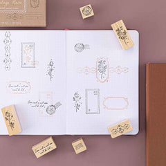 Tsuki 'Vintage Rose' Bullet Journal Stamp Set ☾