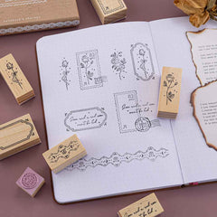Tsuki 'Vintage Rose' Bullet Journal Stamp Set ☾