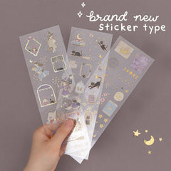Tsuki 'Lunar Delivery' 3D Holographic Foil Luxury Sticker Set ☾