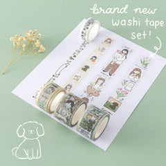 Tsuki 'Happy Day' Washi Tape Set by Notebook Therapy x Peppoko ☾
