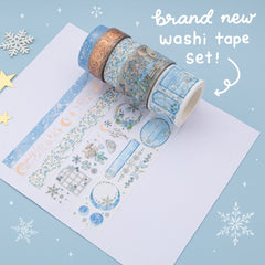 Tsuki 'Winter Moonflower' Washi Tape Set ☾