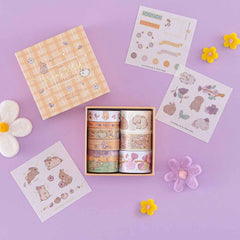 Tsuki 'Bunny Blush' Washi Tape Set ☾ x @blossom_bujo