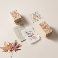 Hinoki - 'Into the Fall' Engraved Wooden Stamps Set