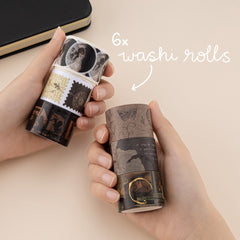 Tsuki 'Dark Academia' Washi Tape Set ☾