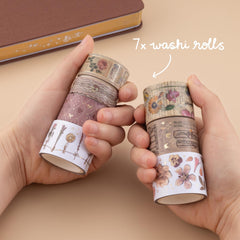 Tsuki 'Dried Flowers' Washi Tape Set ☾