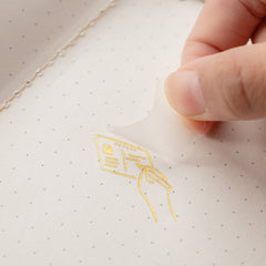 Hinoki - 'Daily Essentials' Gold Foil Print-On Sticker Set