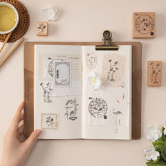 Hinoki - 'Into the Tea Room' Wooden Stamps