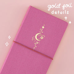 Tsuki 'Moonlit Blossom' Luxury Travel Notebook ☾