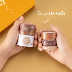 Tsuki 'Sunlit Mystery' Washi Tape Set ☾