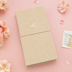 Tsuki 'Sakura Breeze' Kraft Paper Travel Notebook ☾