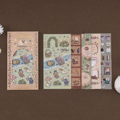 Tsuki 'Vintage Neko' Sticker Set ☾