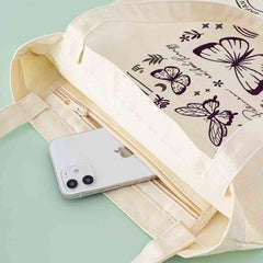 Tsuki 'Flutter + Dream' Tote Bag by Notebook Therapy x Pelinkan ☾