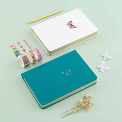 Tsuki Teal Sky 'Flutter + Dream' Limited Edition Bullet Journal by Notebook Therapy x Pelinkan ☾