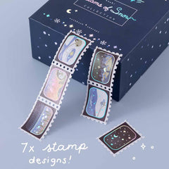 Tsuki 'Dreams of Snow' Holographic Washi Tape Set ☾