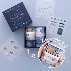Tsuki 'Dreams of Snow' Holographic Washi Tape Set ☾