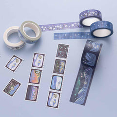 Tsuki 'Dreams of Snow' Holographic Washi Tape Set ☾