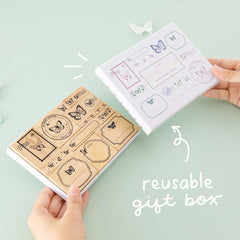 Tsuki 'Flutter + Dream' Bullet Journal Stamp Set by Notebook Therapy x Pelinkan ☾