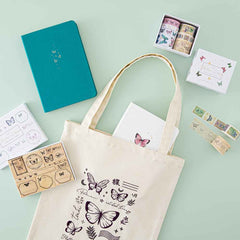 Tsuki 'Flutter + Dream' Tote Bag by Notebook Therapy x Pelinkan ☾