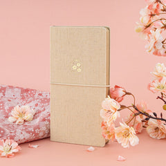 Tsuki 'Sakura Breeze' Kraft Paper Travel Notebook ☾