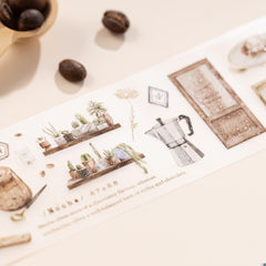 Hinoki - 'Into the Cafe' PET Decorative Tape Set