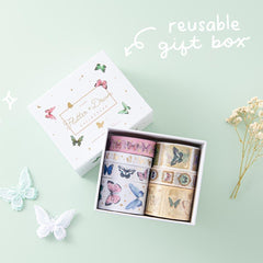 Tsuki 'Flutter + Dream' Washi Tape Set by Notebook Therapy x Pelinkan ☾