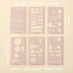 Tsuki Bullet Journal Stencil Set ☾