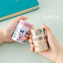 Tsuki 'Flutter + Dream' Washi Tape Set by Notebook Therapy x Pelinkan ☾