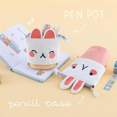 Tsuki 'Four Seasons' Embroidered Pop-Up Pencil Case ☾ @milkkoyo x NotebookTherapy