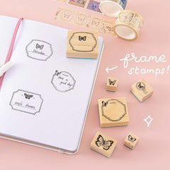 Tsuki 'Flutter + Dream' Bullet Journal Stamp Set by Notebook Therapy x Pelinkan ☾