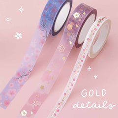 Tsuki 'Sakura Journey' Washi Tape Set ☾