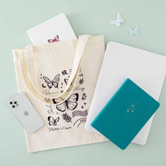 Tsuki 'Flutter + Dream' Tote Bag by Notebook Therapy x Pelinkan ☾