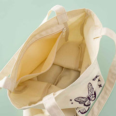 Tsuki 'Flutter + Dream' Tote Bag by Notebook Therapy x Pelinkan ☾