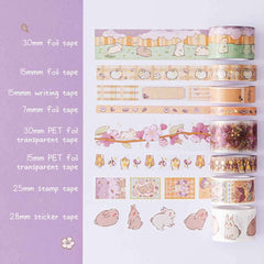 Tsuki 'Bunny Blush' Washi Tape Set ☾ x @blossom_bujo