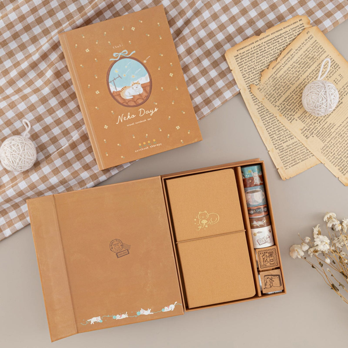 Tsuki 'Neko Days' Travel Notebook Gift Set ☾