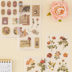 Tsuki 'Vintage Rose' Sticker Set ☾
