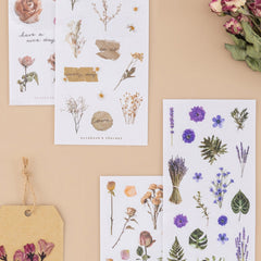 Tsuki 'Dried Flowers' Transparent Sticker Set ☾