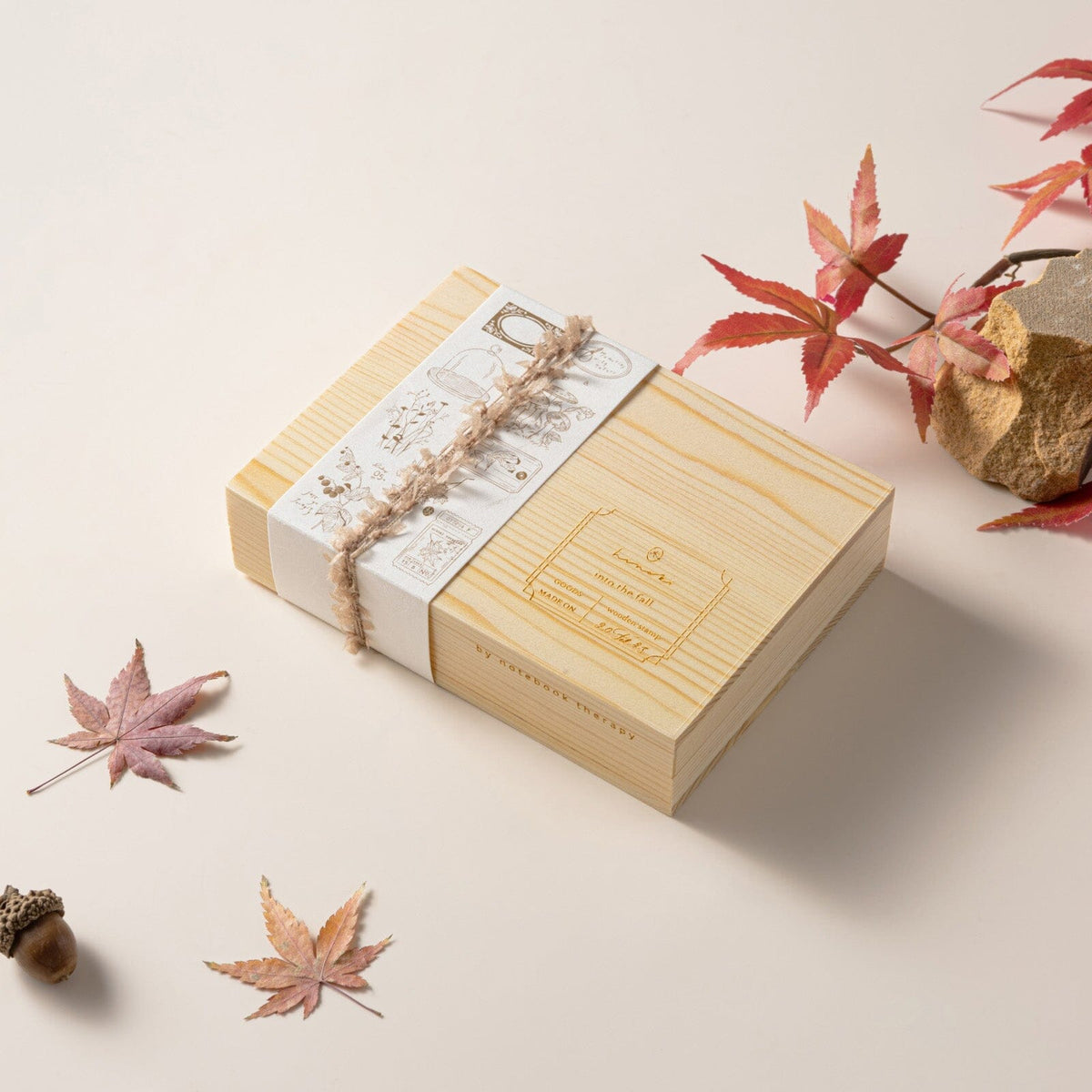Hinoki - 'Into the Fall' Engraved Wooden Stamps Set