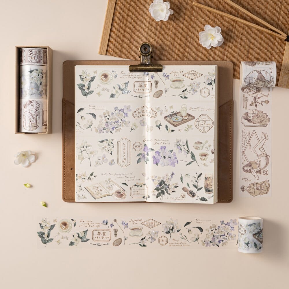 Hinoki - 'Into the Tea Room' PET + Washi Tape Set