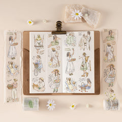 Hinoki - 'Into the Meadow' PET Decorative Tape - Summer Girls