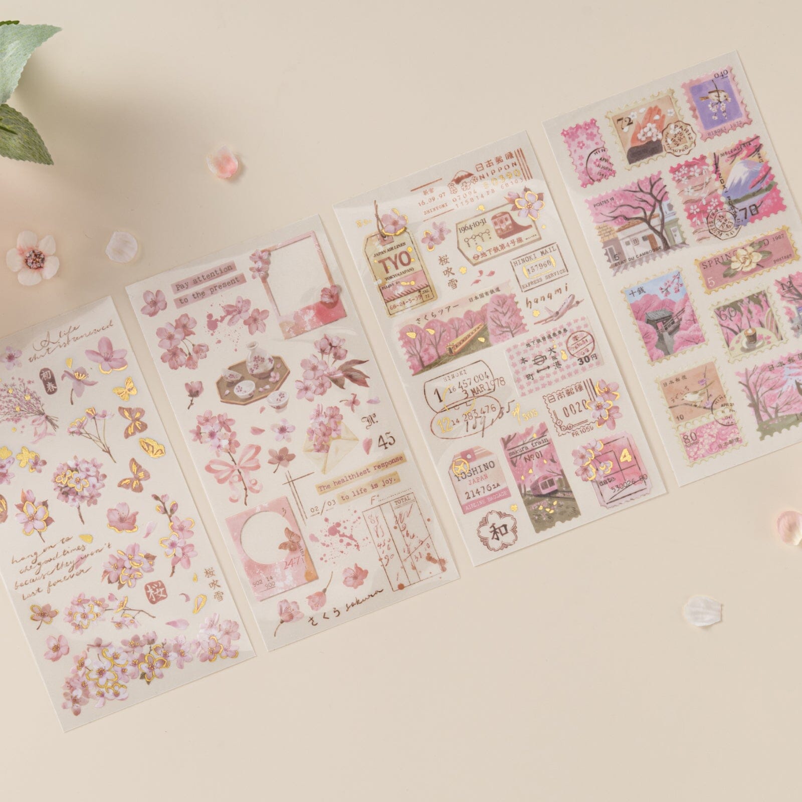 Hinoki - 'Sakura Haze' Print-On Sticker Set