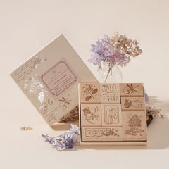Hinoki - 'Into the Summer' Engraved Wooden Stamp Set