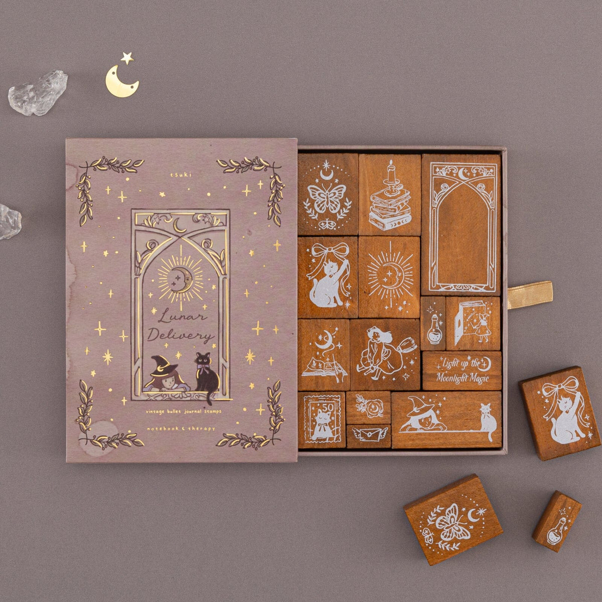 Tsuki 'Lunar Delivery' Bullet Journal Stamp Set ☾