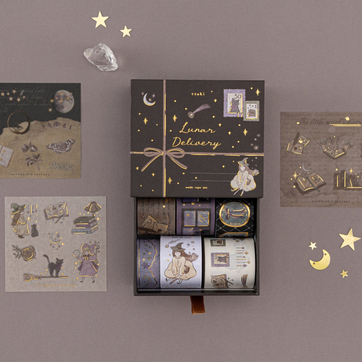 Tsuki 'Lunar Delivery' Washi Tape Set ☾