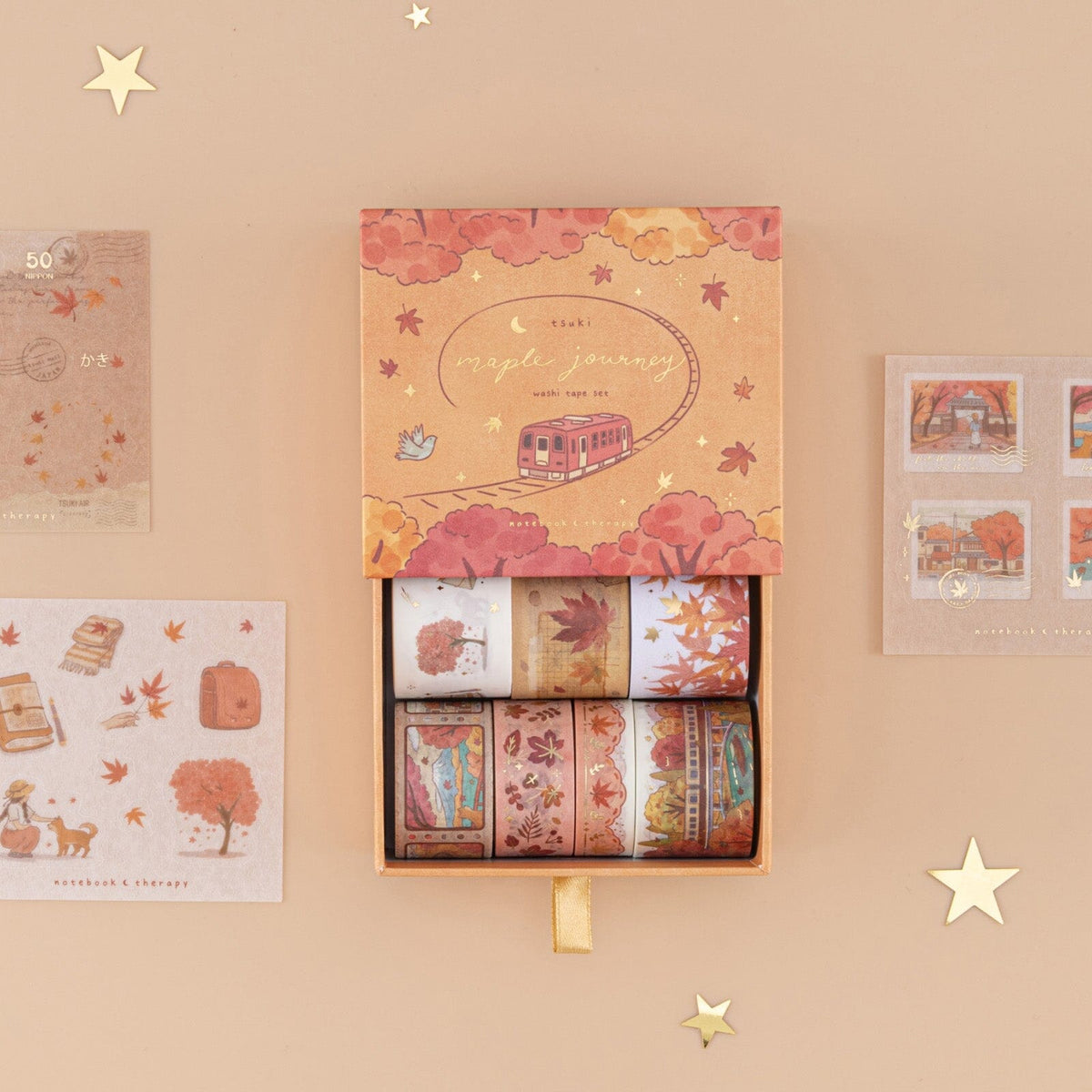 Tsuki 'Maple Journey' Washi Tape Set ☾
