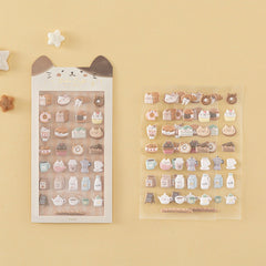 Tsuki 'Neko Cafe' 3D Puffy Sticker Set ☾