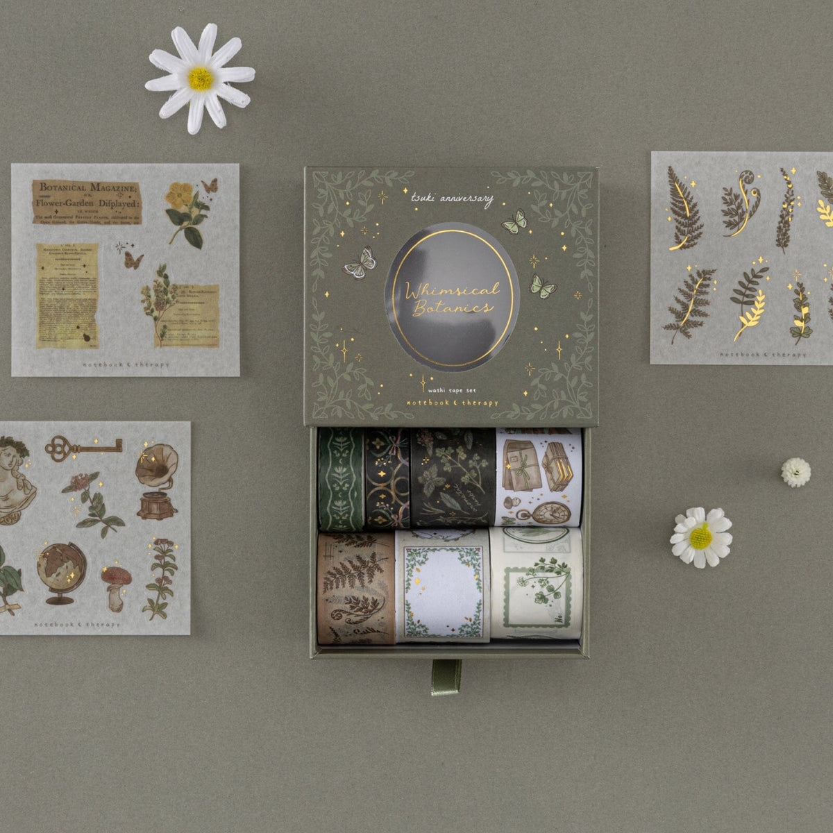 Tsuki 'Whimsical Botanics' Washi Tape Set ☾
