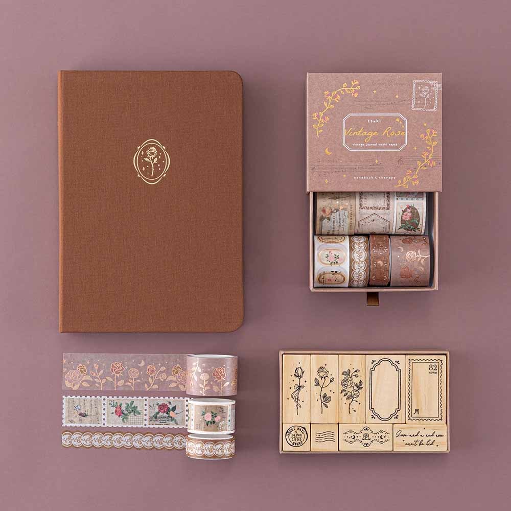 Tsuki 'Vintage Rose' Bullet Journal Stamp Set ☾
