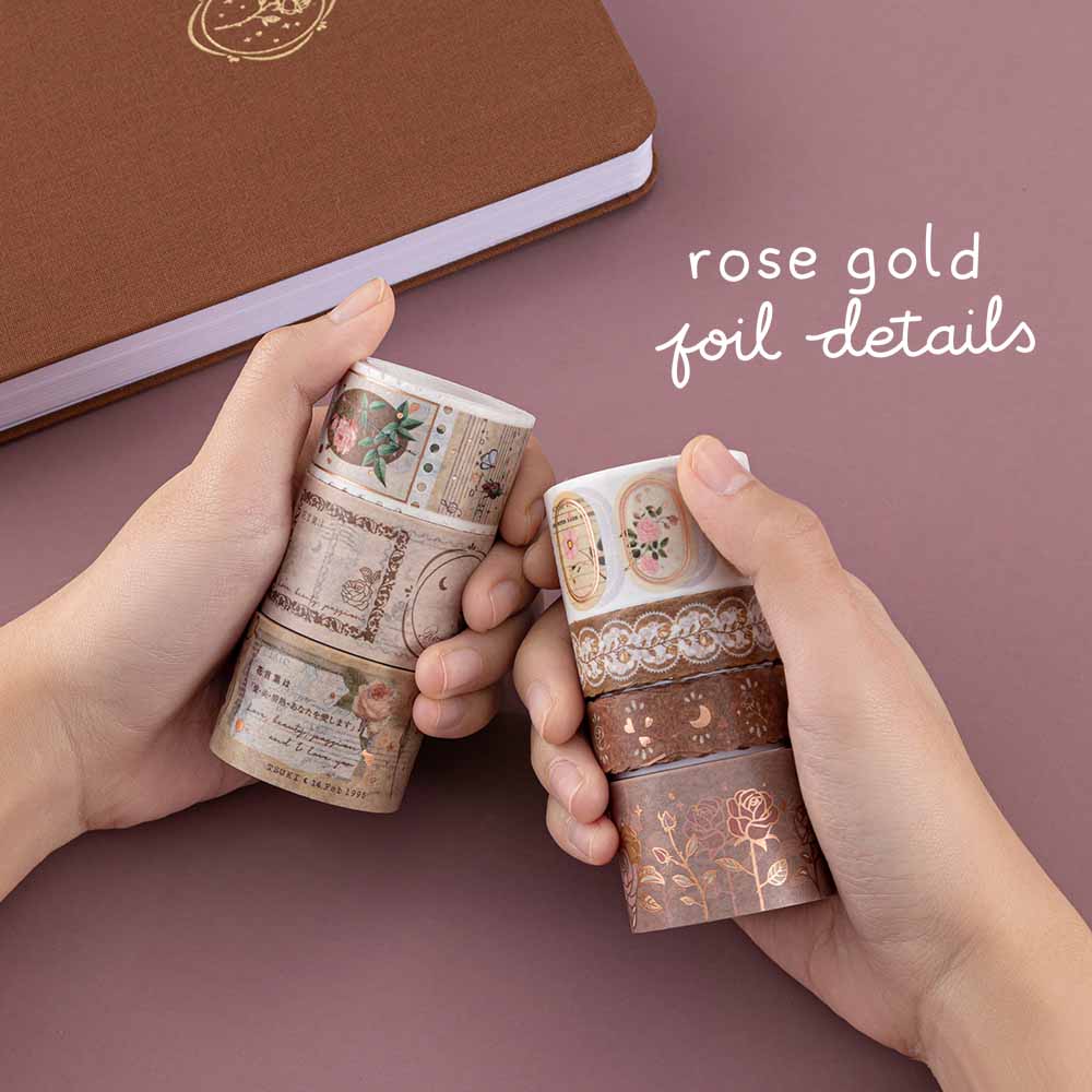 Tsuki 'Vintage Rose' Washi Tape Set ☾