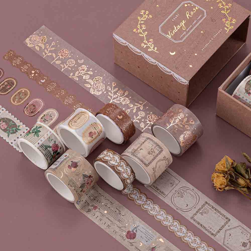Tsuki 'Vintage Rose' Washi Tape Set ☾
