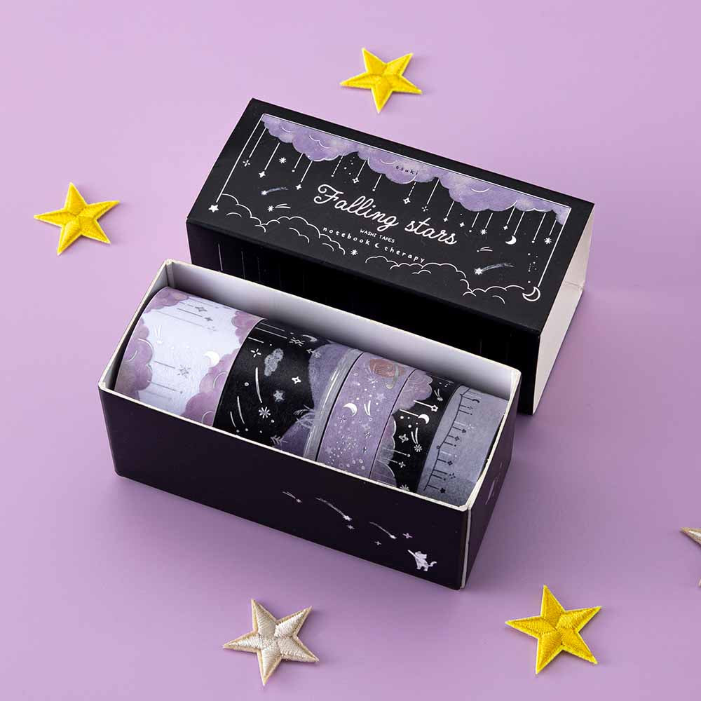 Tsuki 'Falling Stars' Washi Tape Set ☾